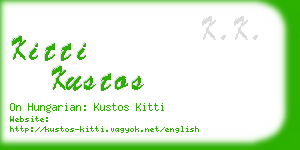 kitti kustos business card